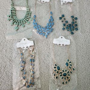 Costume jewelry necklaces.